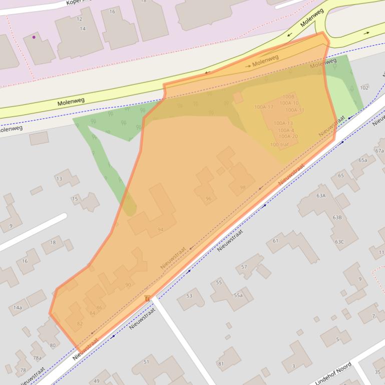 Kaart van postcodegebied 5521CE.