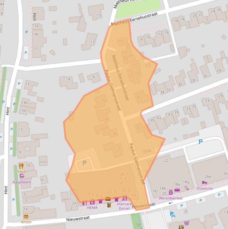 Kaart van postcodegebied 5521CG.