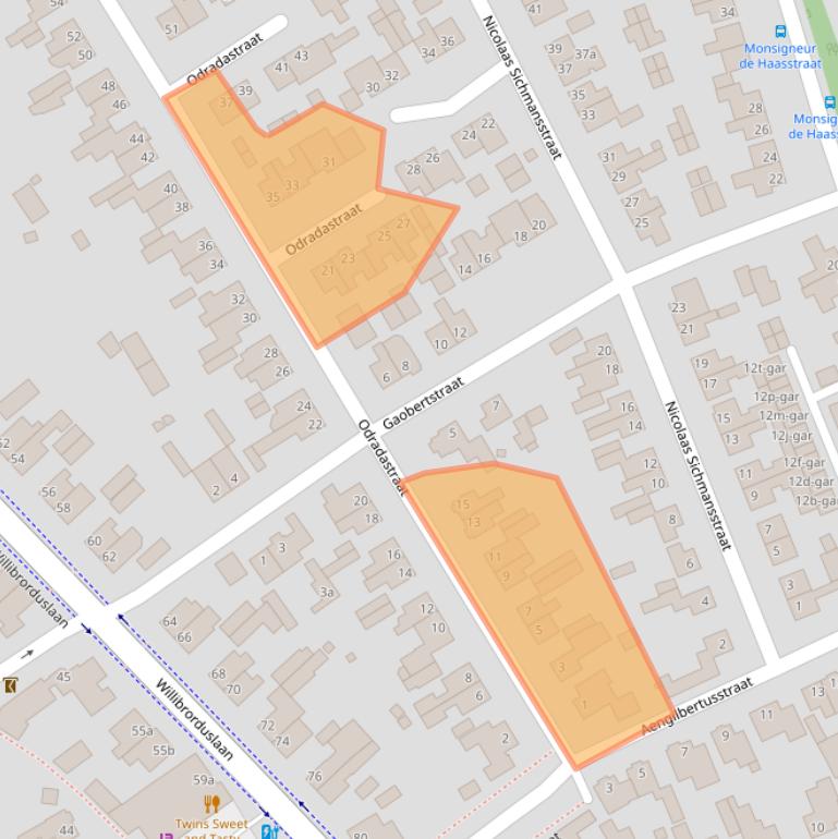 Kaart van postcodegebied 5521CP.