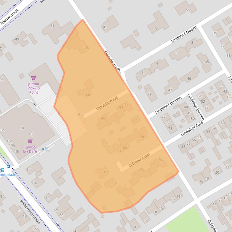 Kaart van postcodegebied 5521CV.