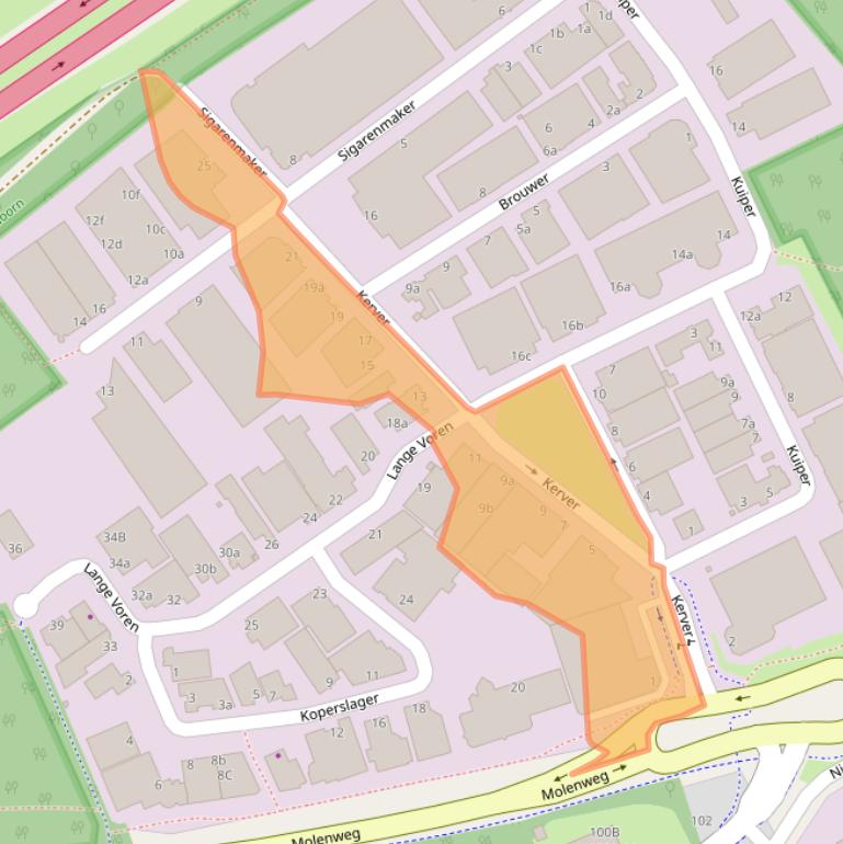 Kaart van postcodegebied 5521DA.