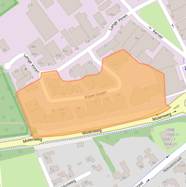 Kaart van postcodegebied 5521DE.