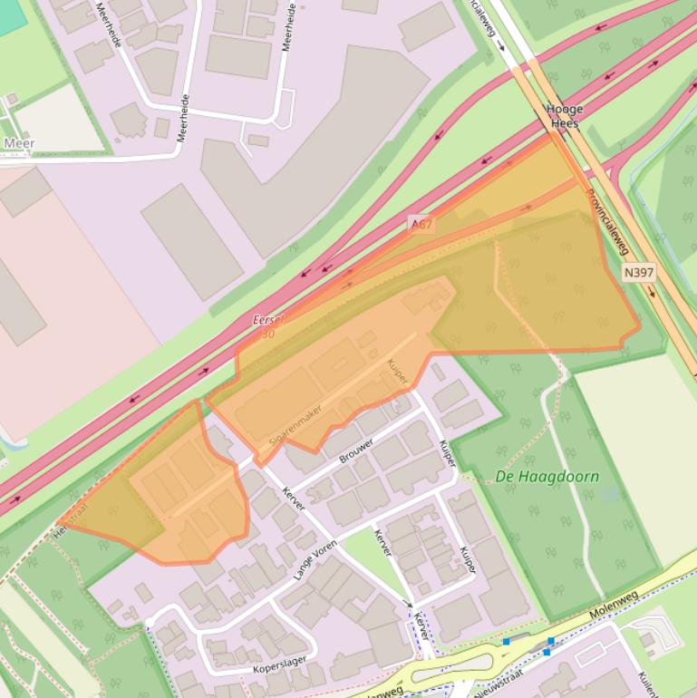 Kaart van postcodegebied 5521DJ.