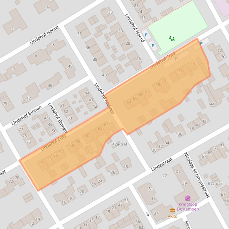 Kaart van postcodegebied 5521EE.