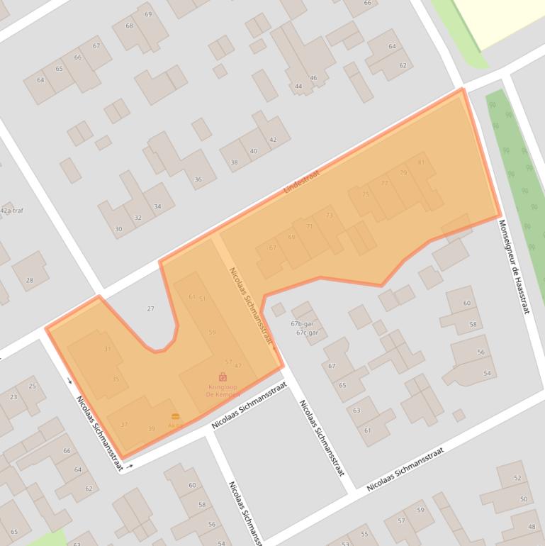 Kaart van postcodegebied 5521EH.