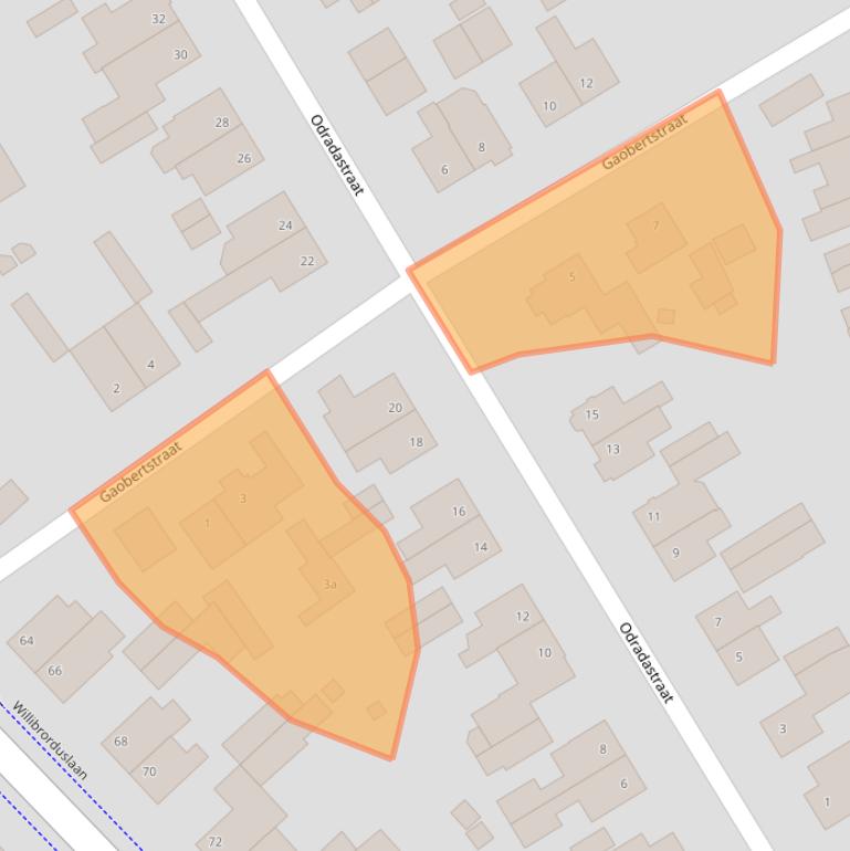 Kaart van postcodegebied 5521GA.