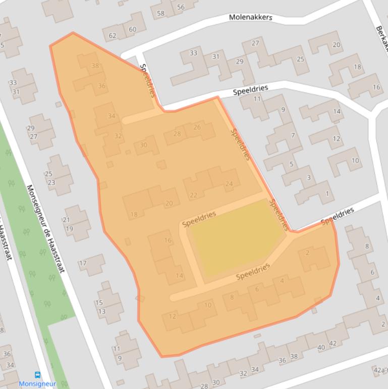 Kaart van postcodegebied 5521GG.