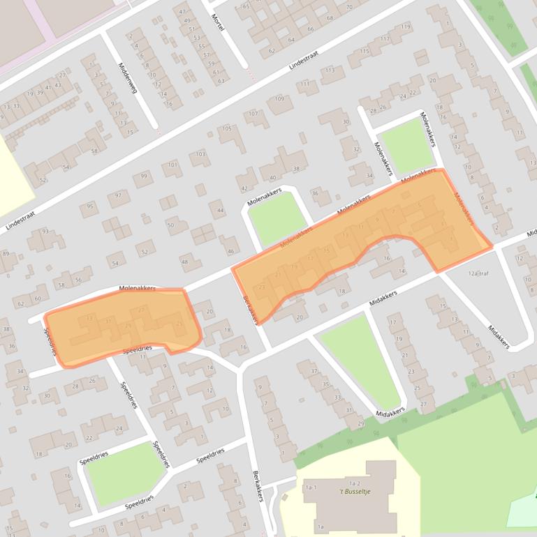Kaart van postcodegebied 5521GH.