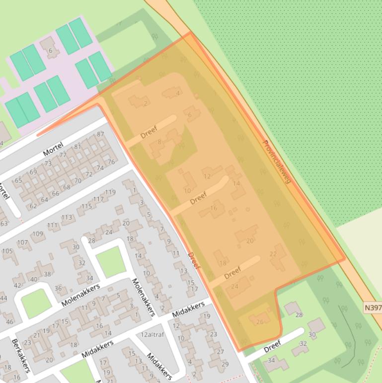 Kaart van postcodegebied 5521GR.