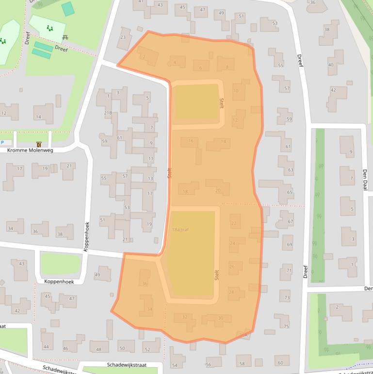 Kaart van postcodegebied 5521HB.