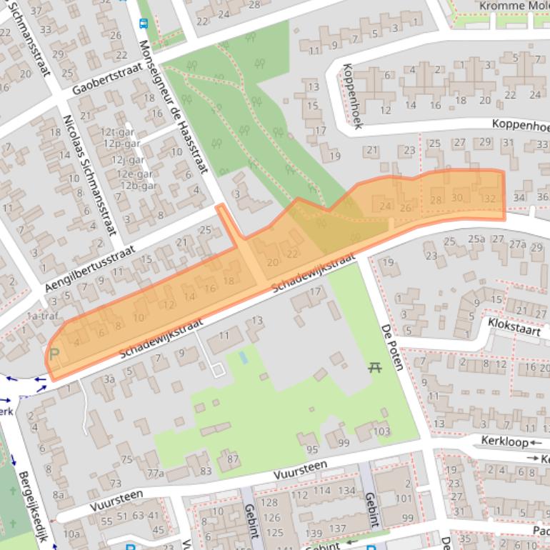 Kaart van postcodegebied 5521HE.