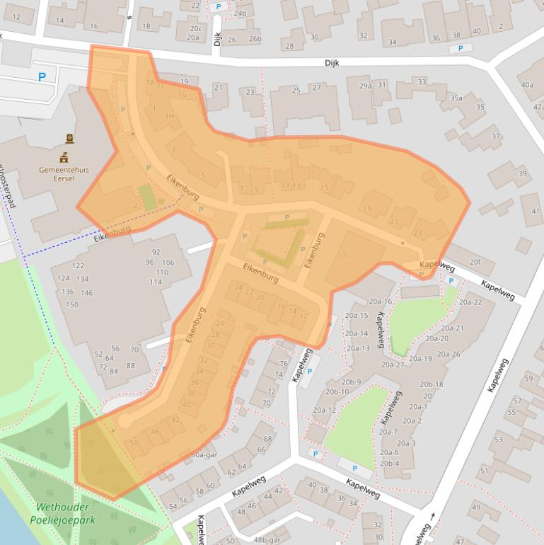 Kaart van postcodegebied 5521HZ.