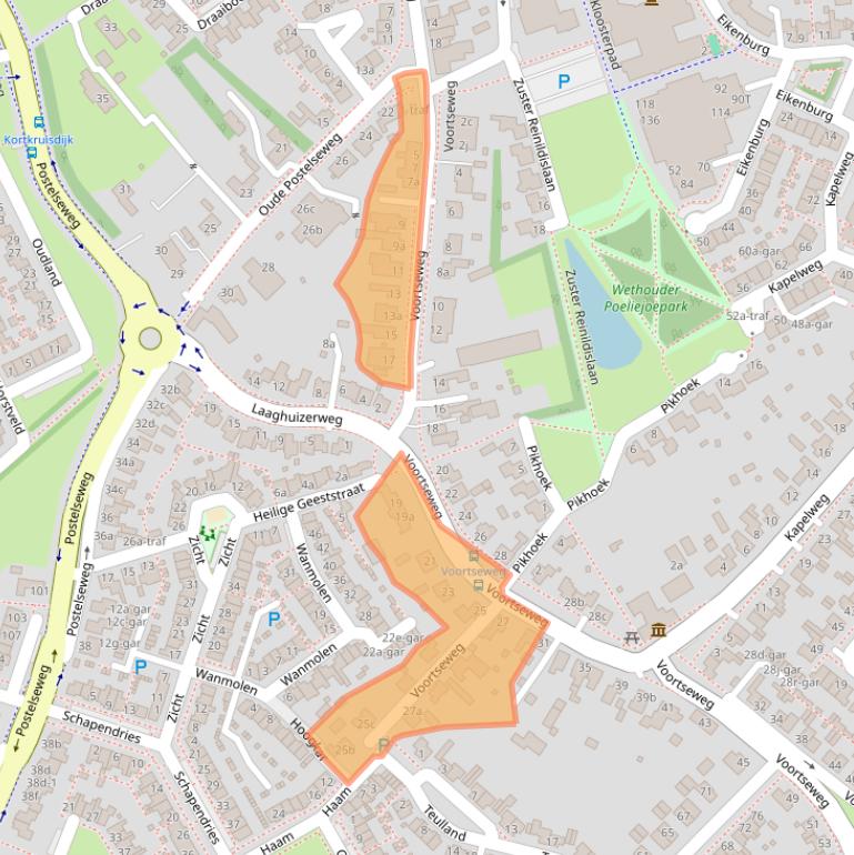 Kaart van postcodegebied 5521JB.