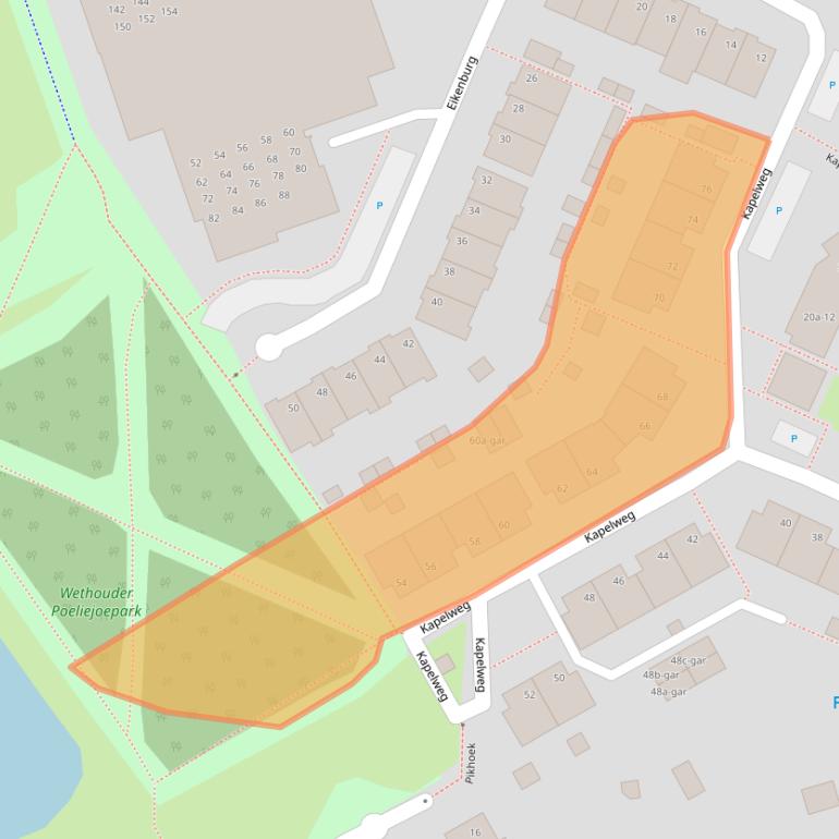 Kaart van postcodegebied 5521JZ.