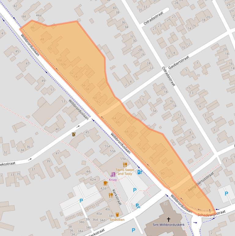 Kaart van postcodegebied 5521KD.