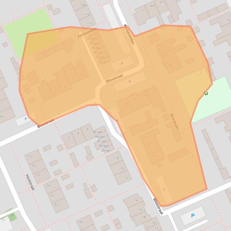 Kaart van postcodegebied 5521KL.