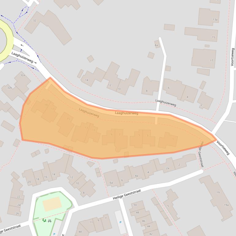 Kaart van postcodegebied 5521LB.
