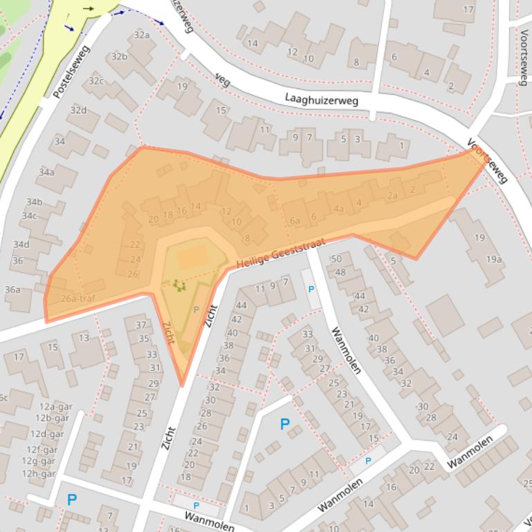 Kaart van postcodegebied 5521LC.