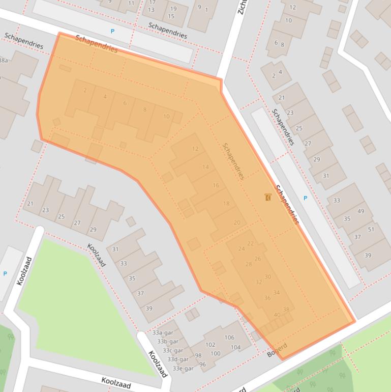 Kaart van postcodegebied 5521LH.