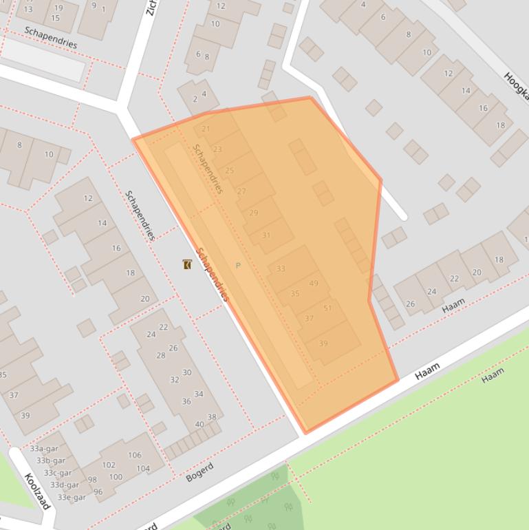 Kaart van postcodegebied 5521LN.