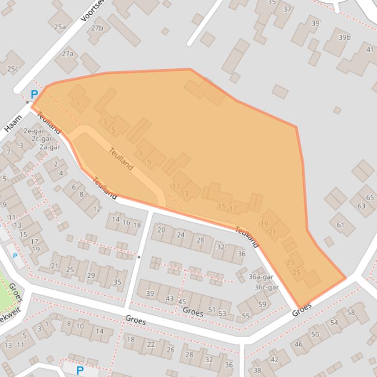 Kaart van postcodegebied 5521LS.