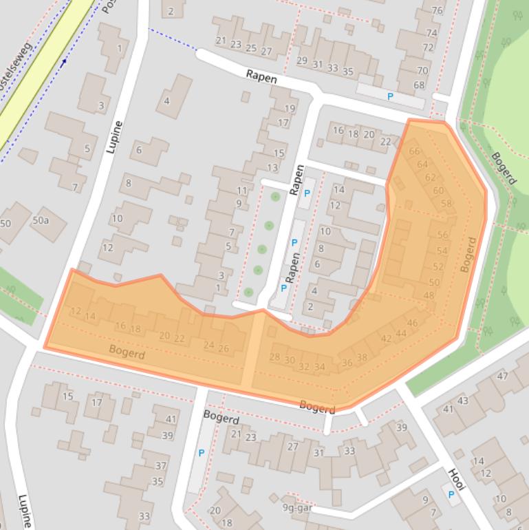 Kaart van postcodegebied 5521MK.
