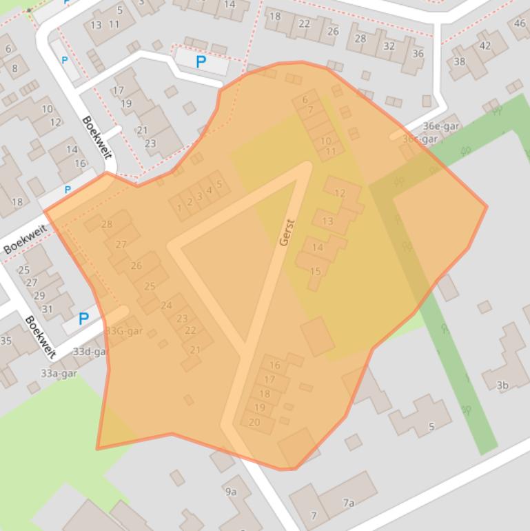 Kaart van postcodegebied 5521MT.