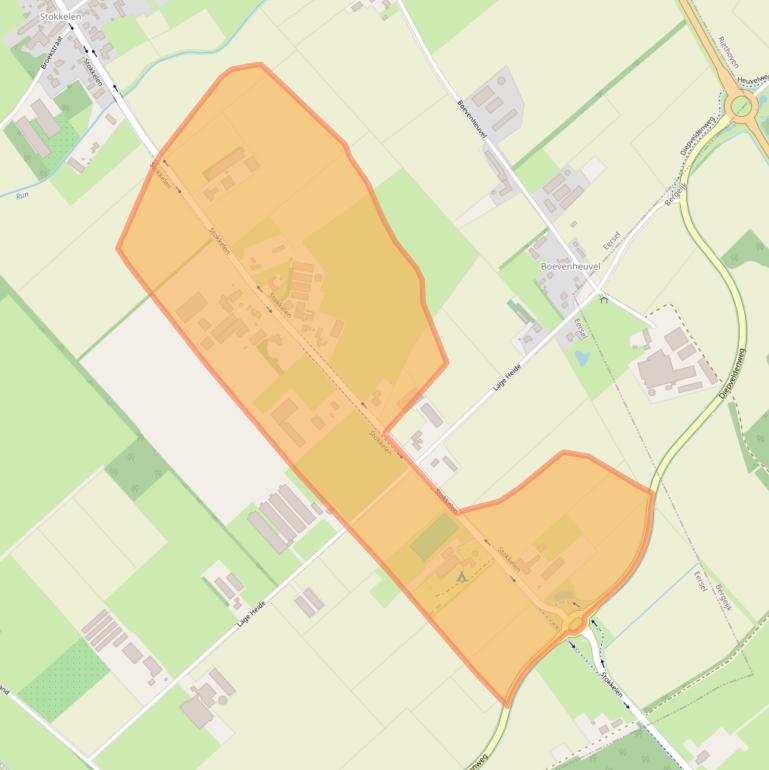 Kaart van postcodegebied 5521ND.