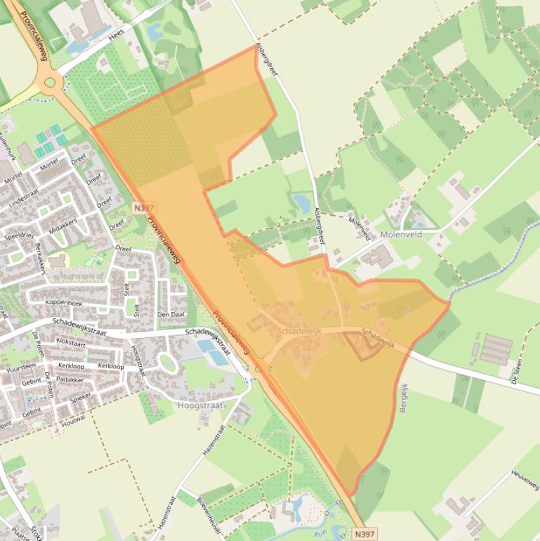 Kaart van postcodegebied 5521NN.