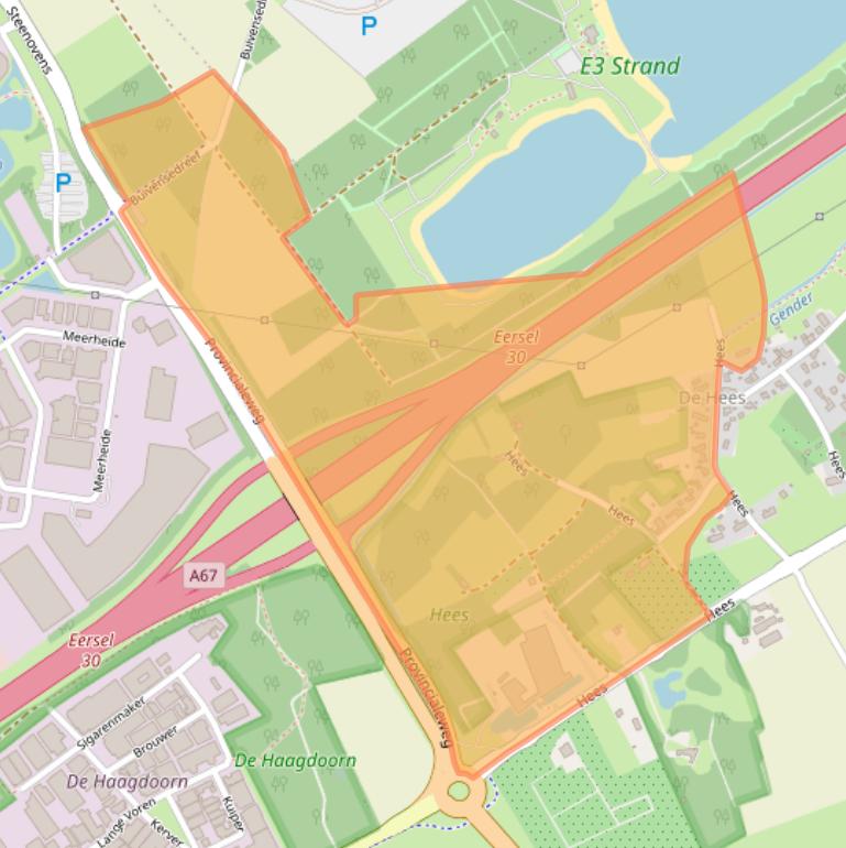 Kaart van postcodegebied 5521NV.