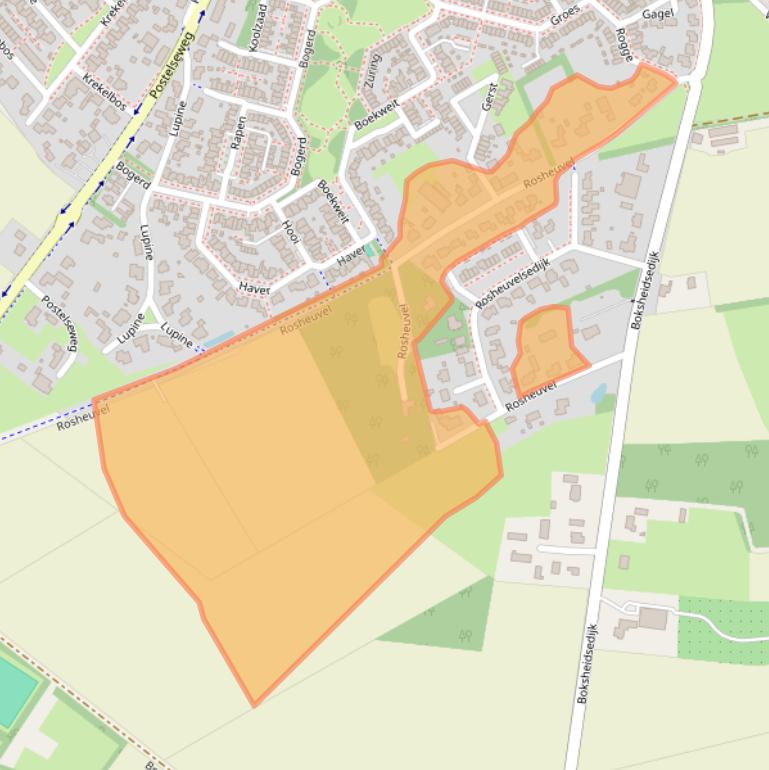 Kaart van postcodegebied 5521PT.