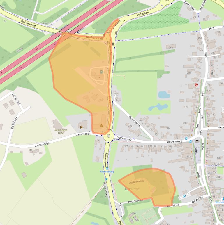 Kaart van postcodegebied 5521RA.