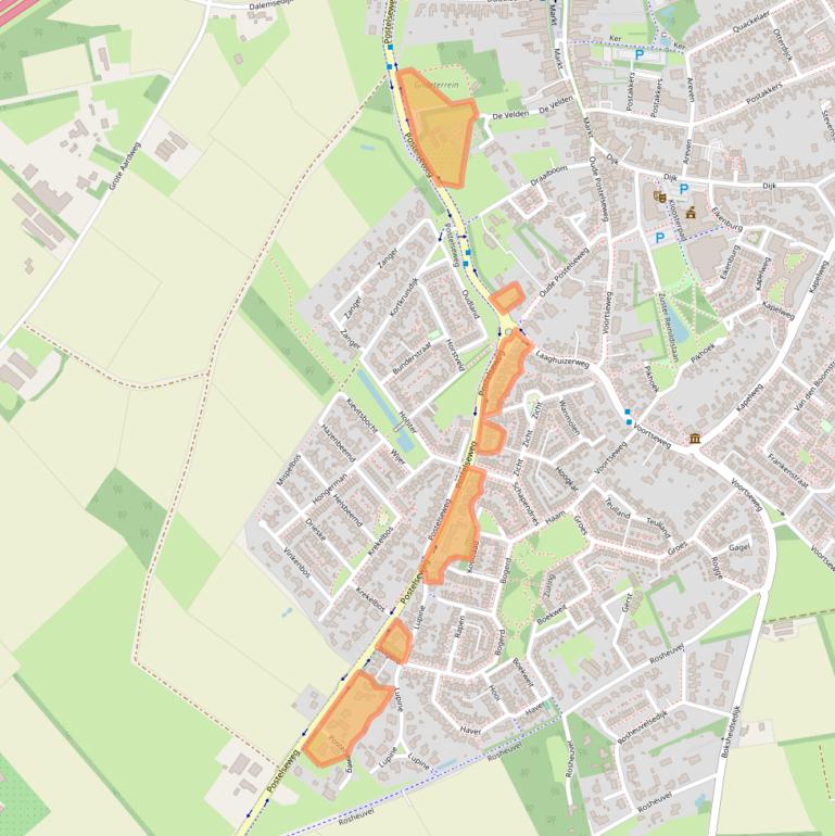 Kaart van postcodegebied 5521RB.
