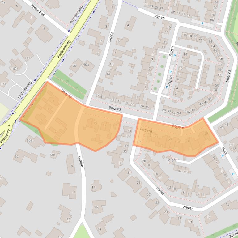 Kaart van postcodegebied 5521RE.