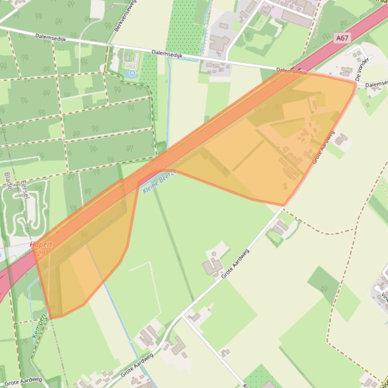 Kaart van postcodegebied 5521RJ.