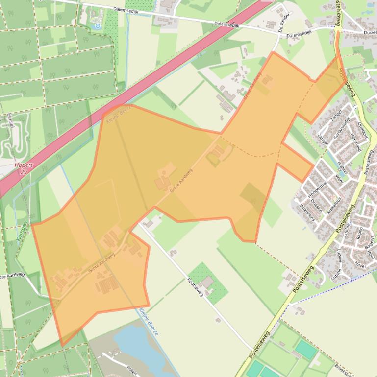 Kaart van postcodegebied 5521RL.