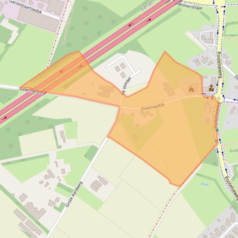 Kaart van postcodegebied 5521RM.