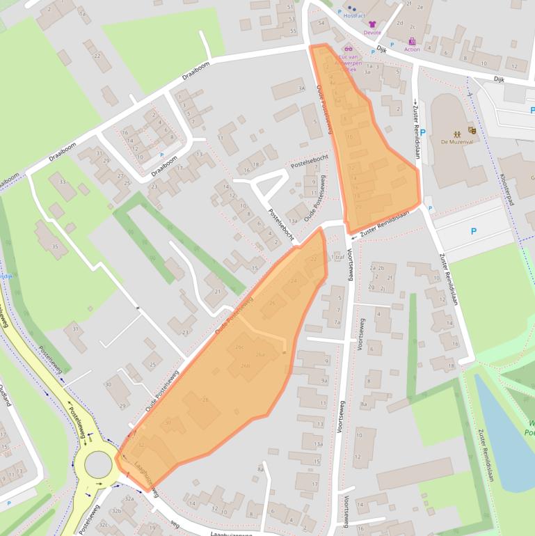 Kaart van postcodegebied 5521RT.