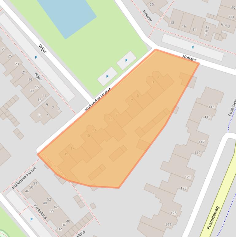 Kaart van postcodegebied 5521SE.