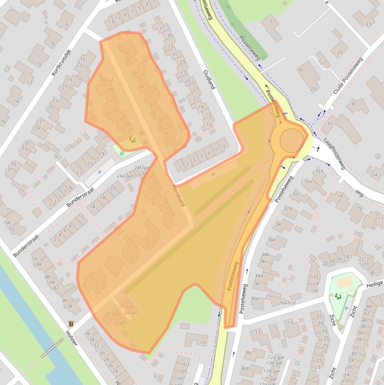 Kaart van postcodegebied 5521SL.