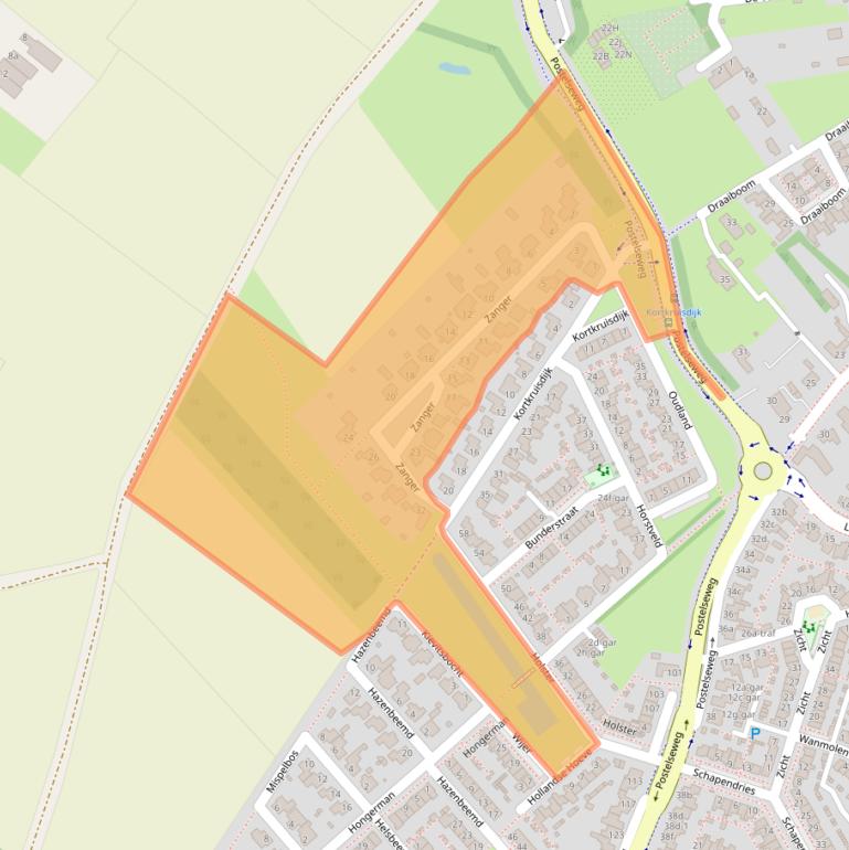 Kaart van postcodegebied 5521SR.