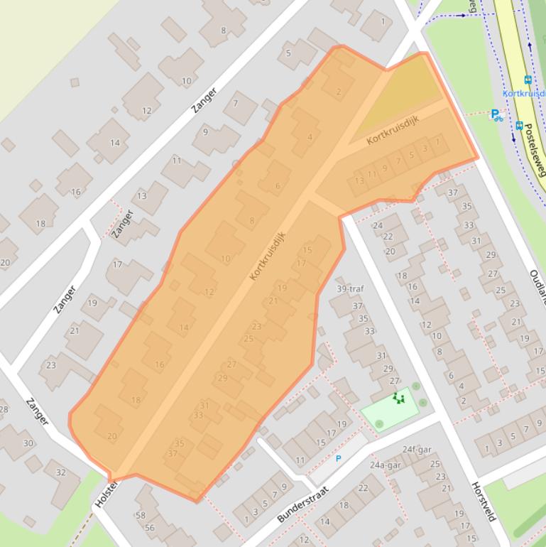 Kaart van postcodegebied 5521SW.