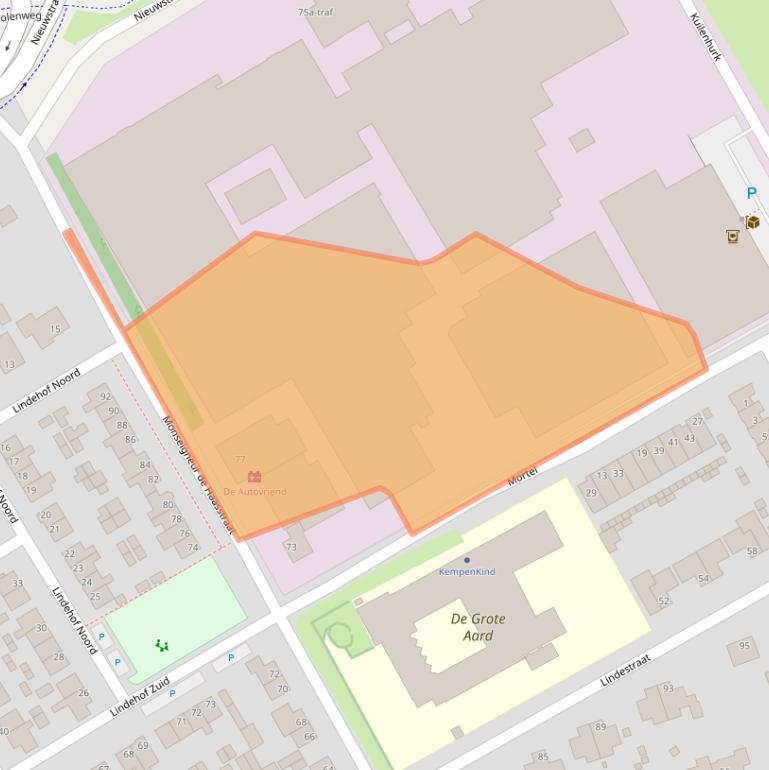 Kaart van postcodegebied 5521TB.