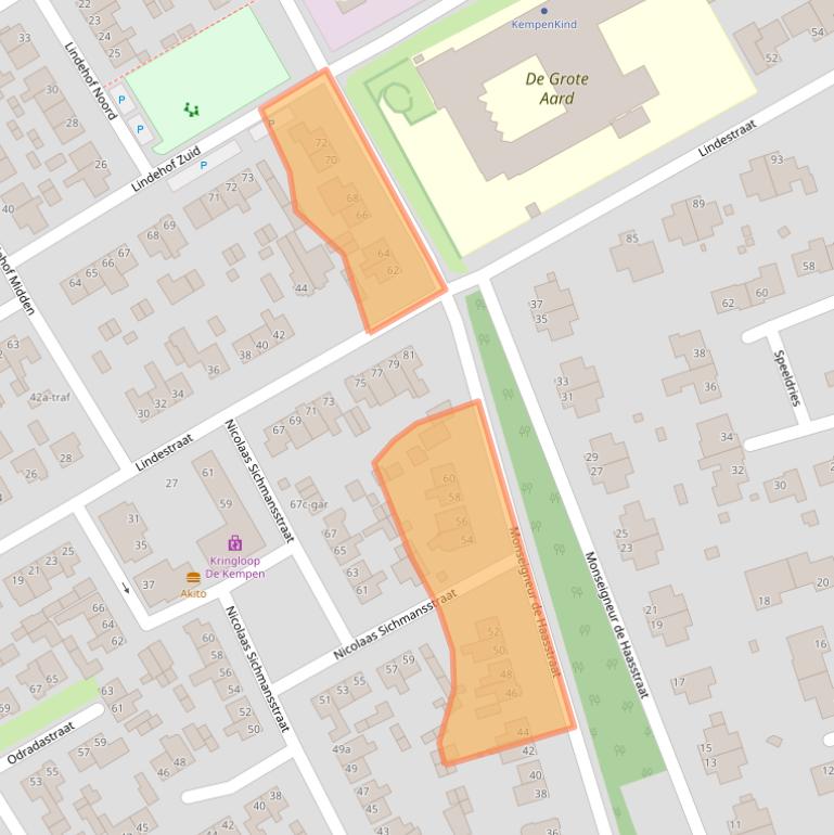 Kaart van postcodegebied 5521TG.