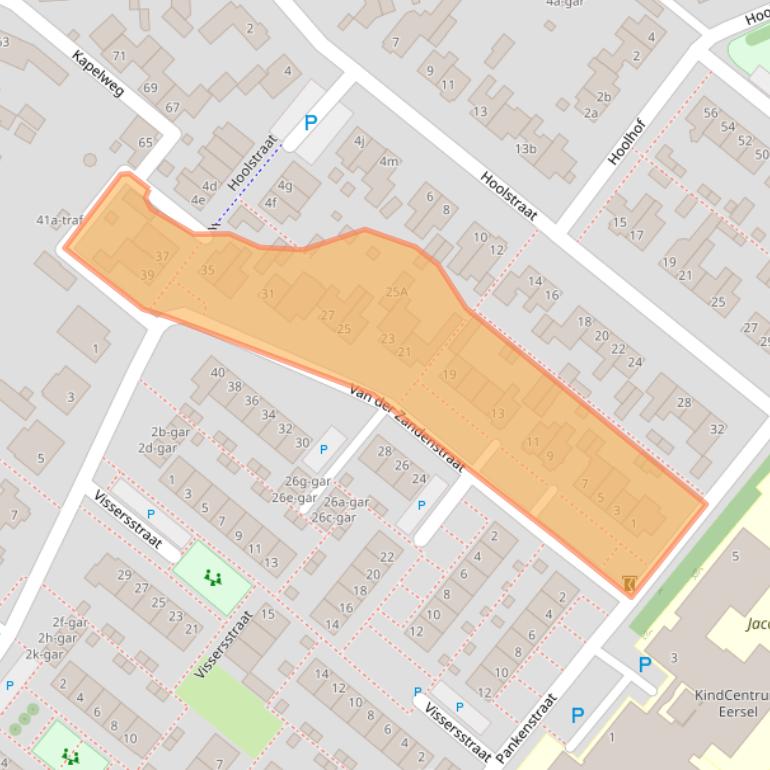 Kaart van postcodegebied 5521VN.