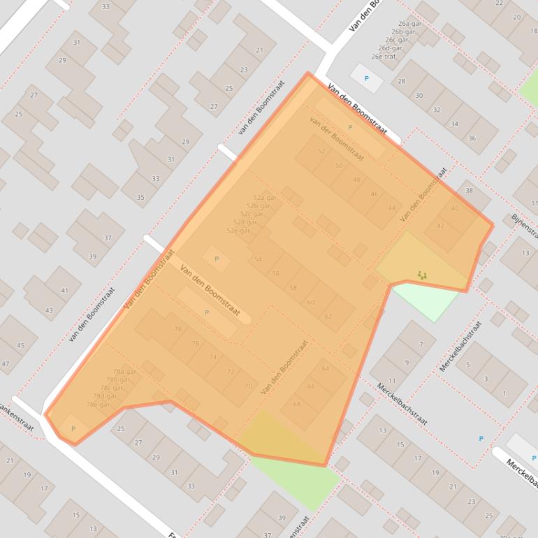 Kaart van postcodegebied 5521VW.