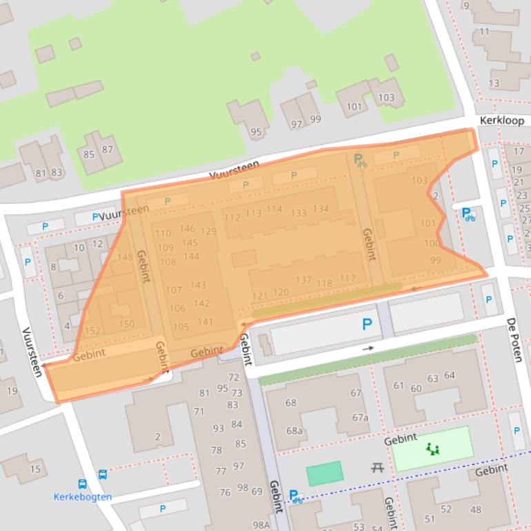 Kaart van postcodegebied 5521WH.