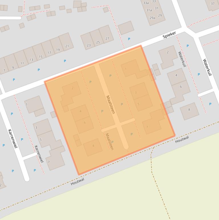 Kaart van postcodegebied 5521WM.