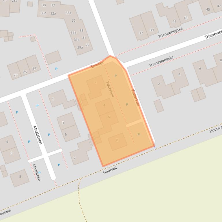 Kaart van postcodegebied 5521WN.