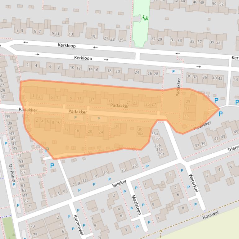 Kaart van postcodegebied 5521WS.
